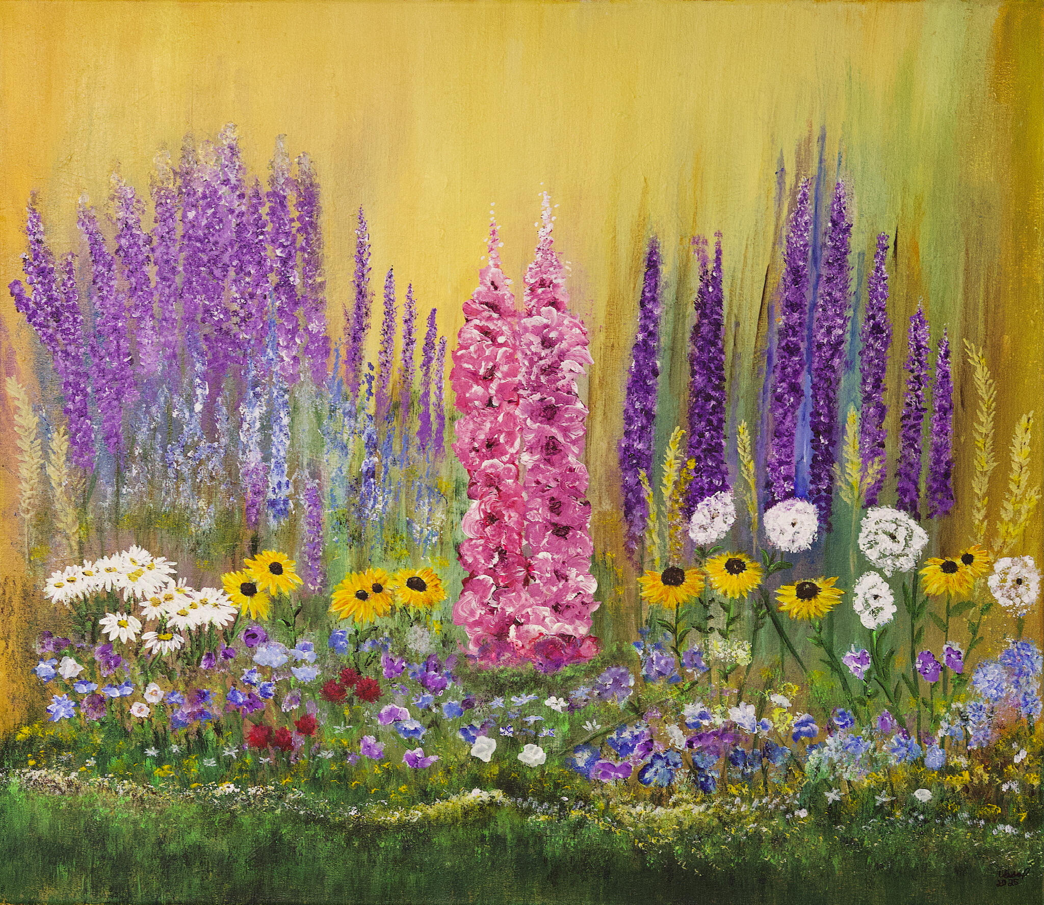 Veronica de Saint Phalle - “Field of Flowers” - acrylic on canvas